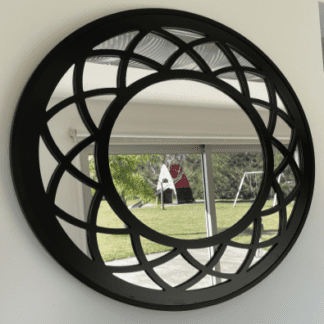 espejo circular entramado2 con aluminio compuesto